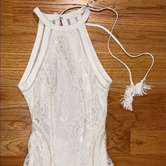 White Guess long dress with slits and backless - Picture 4 of 8